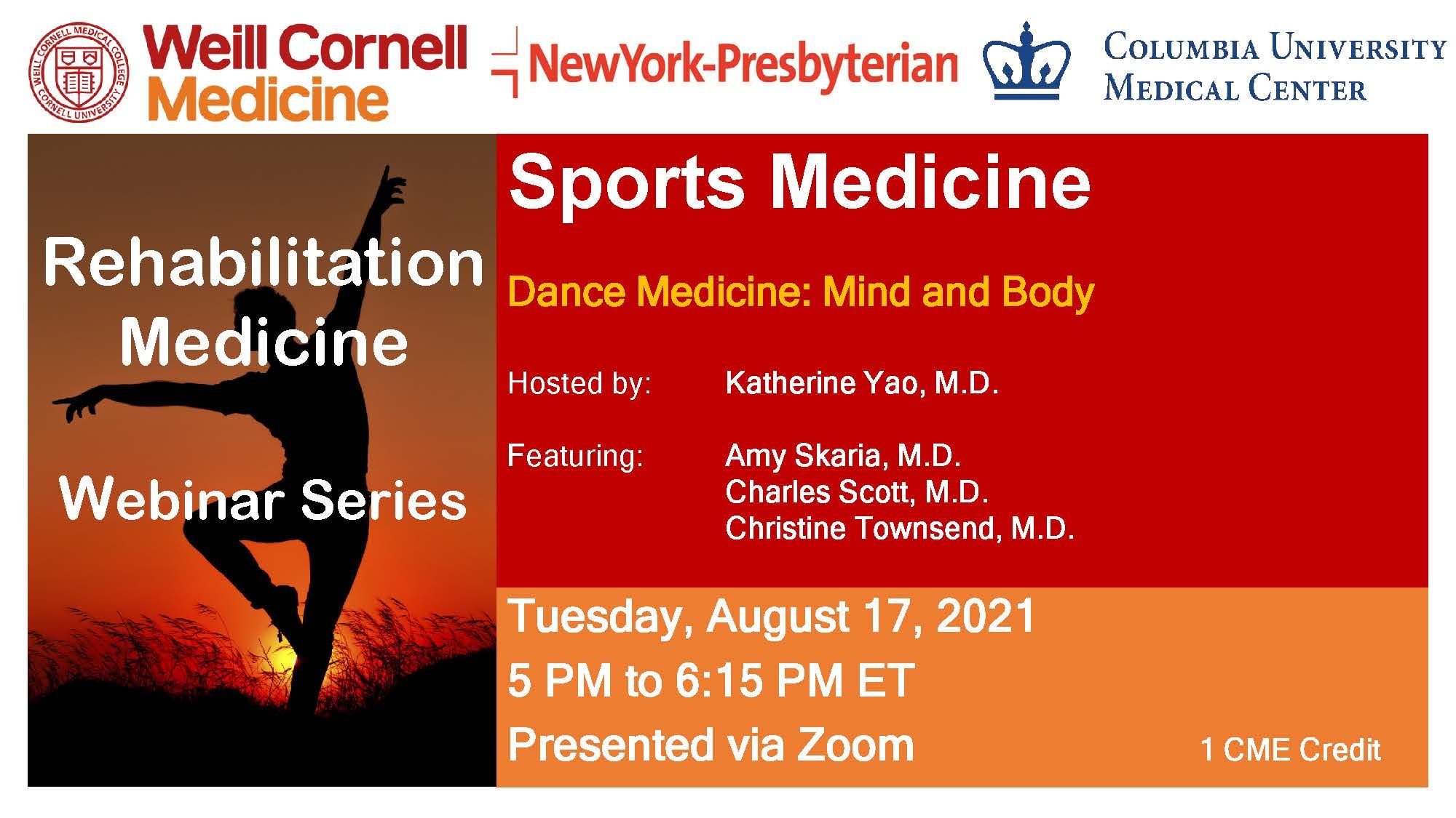 NYP Rehab Medicine Tripartite Educational Webinar Dance Medicine- Mind and Body